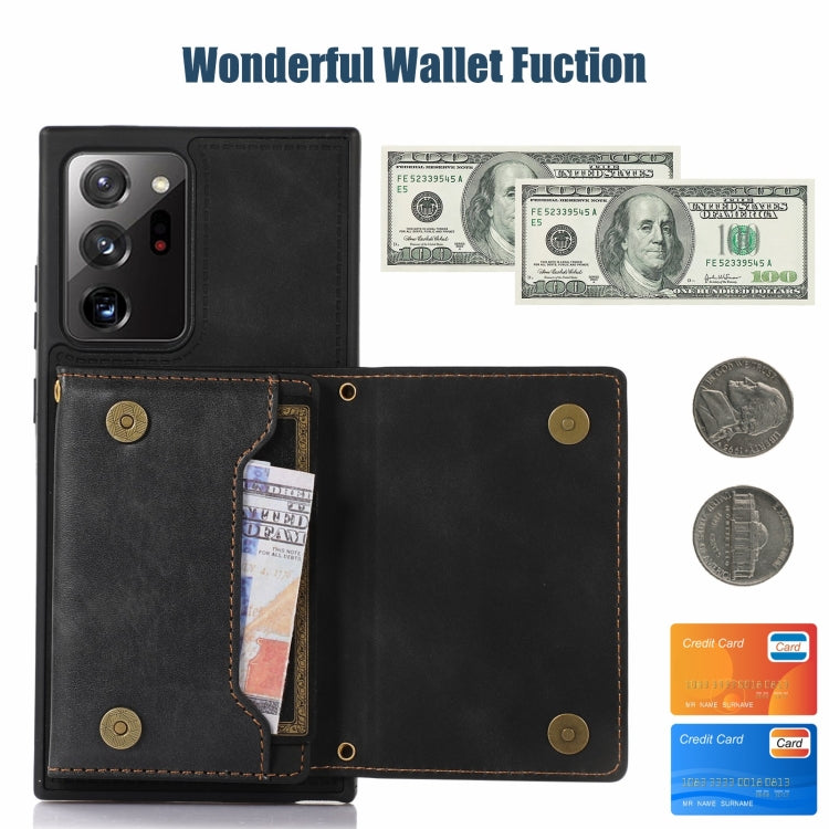 Three-fold RFID Leather Phone Case with Lanyard, For Samsung Galaxy Note20 Ultra, For Samsung Galaxy S20, For Samsung Galaxy S20+, For Samsung Galaxy S20 FE, For Samsung Galaxy S21, For Samsung Galaxy S22, For Samsung Galaxy S21 Ultra                  ...