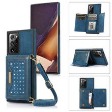 Load image into Gallery viewer, Three-fold RFID Leather Phone Case with Lanyard, For Samsung Galaxy Note20 Ultra, For Samsung Galaxy S20, For Samsung Galaxy S20+, For Samsung Galaxy S20 FE, For Samsung Galaxy S21, For Samsung Galaxy S22, For Samsung Galaxy S21 Ultra                  ...