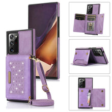Load image into Gallery viewer, Three-fold RFID Leather Phone Case with Lanyard, For Samsung Galaxy Note20 Ultra, For Samsung Galaxy S20, For Samsung Galaxy S20+, For Samsung Galaxy S20 FE, For Samsung Galaxy S21, For Samsung Galaxy S22, For Samsung Galaxy S21 Ultra                  ...