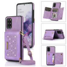 Load image into Gallery viewer, Three-fold RFID Leather Phone Case with Lanyard, For Samsung Galaxy Note20 Ultra, For Samsung Galaxy S20, For Samsung Galaxy S20+, For Samsung Galaxy S20 FE, For Samsung Galaxy S21, For Samsung Galaxy S22, For Samsung Galaxy S21 Ultra                  ...
