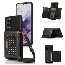 Load image into Gallery viewer, Three-fold RFID Leather Phone Case with Lanyard, For Samsung Galaxy Note20 Ultra, For Samsung Galaxy S20, For Samsung Galaxy S20+, For Samsung Galaxy S20 FE, For Samsung Galaxy S21, For Samsung Galaxy S22, For Samsung Galaxy S21 Ultra                  ...