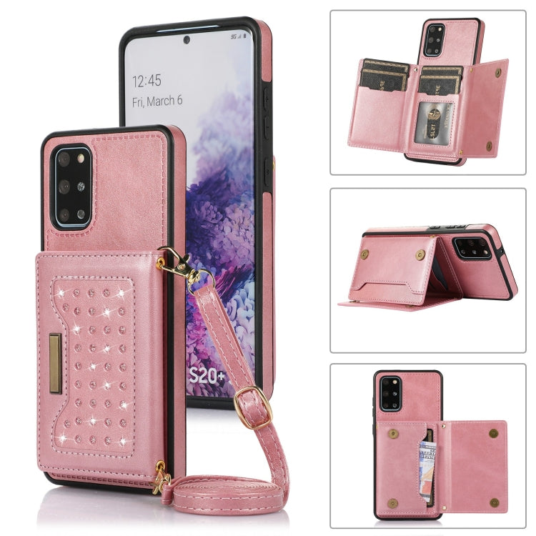 Three-fold RFID Leather Phone Case with Lanyard, For Samsung Galaxy Note20 Ultra, For Samsung Galaxy S20, For Samsung Galaxy S20+, For Samsung Galaxy S20 FE, For Samsung Galaxy S21, For Samsung Galaxy S22, For Samsung Galaxy S21 Ultra                  ...