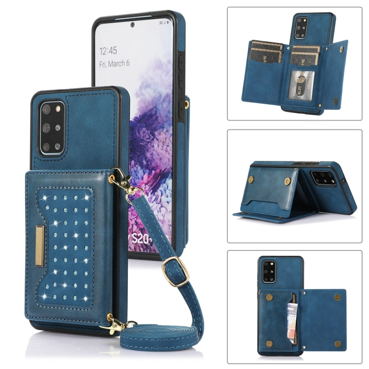 Three-fold RFID Leather Phone Case with Lanyard, For Samsung Galaxy Note20 Ultra, For Samsung Galaxy S20, For Samsung Galaxy S20+, For Samsung Galaxy S20 FE, For Samsung Galaxy S21, For Samsung Galaxy S22, For Samsung Galaxy S21 Ultra                  ...