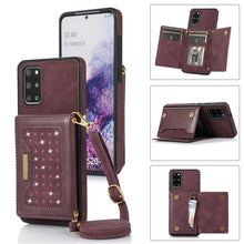 Load image into Gallery viewer, Three-fold RFID Leather Phone Case with Lanyard, For Samsung Galaxy Note20 Ultra, For Samsung Galaxy S20, For Samsung Galaxy S20+, For Samsung Galaxy S20 FE, For Samsung Galaxy S21, For Samsung Galaxy S22, For Samsung Galaxy S21 Ultra                  ...