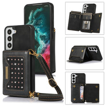 Load image into Gallery viewer, Three-fold RFID Leather Phone Case with Lanyard, For Samsung Galaxy Note20 Ultra, For Samsung Galaxy S20, For Samsung Galaxy S20+, For Samsung Galaxy S20 FE, For Samsung Galaxy S21, For Samsung Galaxy S22, For Samsung Galaxy S21 Ultra                  ...