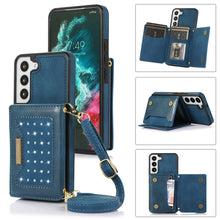 Load image into Gallery viewer, Three-fold RFID Leather Phone Case with Lanyard, For Samsung Galaxy Note20 Ultra, For Samsung Galaxy S20, For Samsung Galaxy S20+, For Samsung Galaxy S20 FE, For Samsung Galaxy S21, For Samsung Galaxy S22, For Samsung Galaxy S21 Ultra                  ...
