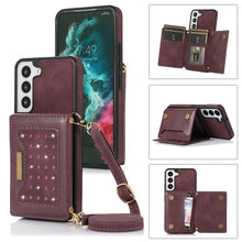 Load image into Gallery viewer, Three-fold RFID Leather Phone Case with Lanyard, For Samsung Galaxy Note20 Ultra, For Samsung Galaxy S20, For Samsung Galaxy S20+, For Samsung Galaxy S20 FE, For Samsung Galaxy S21, For Samsung Galaxy S22, For Samsung Galaxy S21 Ultra                  ...