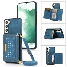 Load image into Gallery viewer, Three-fold RFID Leather Phone Case with Lanyard, For Samsung Galaxy Note20 Ultra, For Samsung Galaxy S20, For Samsung Galaxy S20+, For Samsung Galaxy S20 FE, For Samsung Galaxy S21, For Samsung Galaxy S22, For Samsung Galaxy S21 Ultra                  ...