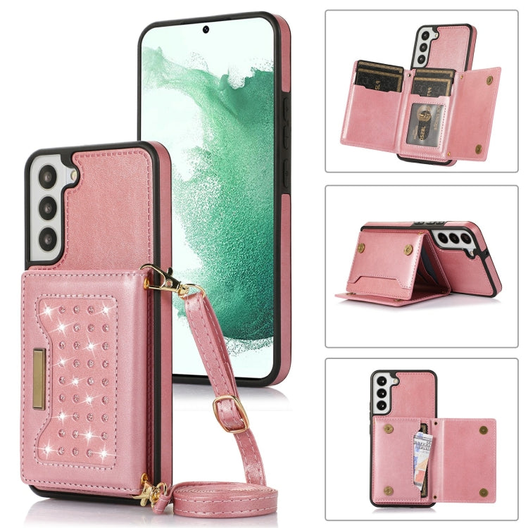 Three-fold RFID Leather Phone Case with Lanyard, For Samsung Galaxy Note20 Ultra, For Samsung Galaxy S20, For Samsung Galaxy S20+, For Samsung Galaxy S20 FE, For Samsung Galaxy S21, For Samsung Galaxy S22, For Samsung Galaxy S21 Ultra                  ...