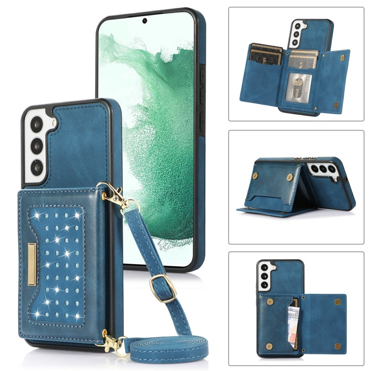 Three-fold RFID Leather Phone Case with Lanyard, For Samsung Galaxy Note20 Ultra, For Samsung Galaxy S20, For Samsung Galaxy S20+, For Samsung Galaxy S20 FE, For Samsung Galaxy S21, For Samsung Galaxy S22, For Samsung Galaxy S21 Ultra                  ...