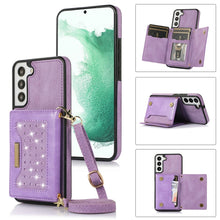 Load image into Gallery viewer, Three-fold RFID Leather Phone Case with Lanyard, For Samsung Galaxy Note20 Ultra, For Samsung Galaxy S20, For Samsung Galaxy S20+, For Samsung Galaxy S20 FE, For Samsung Galaxy S21, For Samsung Galaxy S22, For Samsung Galaxy S21 Ultra                  ...