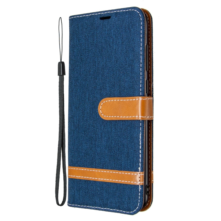 Color Matching Denim Texture Horizontal Flip Leather Case with Holder & Card Slots & Wallet & Lanyard, For Galaxy A11