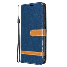 Load image into Gallery viewer, Color Matching Denim Texture Horizontal Flip Leather Case with Holder &amp; Card Slots &amp; Wallet &amp; Lanyard, For Galaxy A11