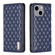 Load image into Gallery viewer, Diamond Lattice Magnetic Leather Flip Phone Case, For iPhone 14 Pro Max, For iPhone 14 Pro, For iPhone 14 Plus, For iPhone 14, For iPhone 13 Pro Max, For iPhone 13 Pro, For iPhone 13, For iPhone 12 Pro Max