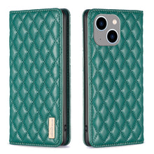 Load image into Gallery viewer, Diamond Lattice Magnetic Leather Flip Phone Case, For iPhone 14 Pro Max, For iPhone 14 Pro, For iPhone 14 Plus, For iPhone 14, For iPhone 13 Pro Max, For iPhone 13 Pro, For iPhone 13, For iPhone 12 Pro Max