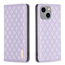 Load image into Gallery viewer, Diamond Lattice Magnetic Leather Flip Phone Case, For iPhone 14 Pro Max, For iPhone 14 Pro, For iPhone 14 Plus, For iPhone 14, For iPhone 13 Pro Max, For iPhone 13 Pro, For iPhone 13, For iPhone 12 Pro Max