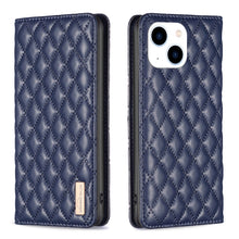 Load image into Gallery viewer, Diamond Lattice Magnetic Leather Flip Phone Case, For iPhone 14 Pro Max, For iPhone 14 Pro, For iPhone 14 Plus, For iPhone 14, For iPhone 13 Pro Max, For iPhone 13 Pro, For iPhone 13, For iPhone 12 Pro Max