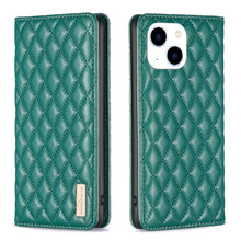 Load image into Gallery viewer, Diamond Lattice Magnetic Leather Flip Phone Case, For iPhone 14 Pro Max, For iPhone 14 Pro, For iPhone 14 Plus, For iPhone 14, For iPhone 13 Pro Max, For iPhone 13 Pro, For iPhone 13, For iPhone 12 Pro Max