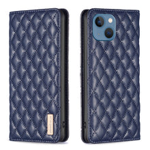 Load image into Gallery viewer, Diamond Lattice Magnetic Leather Flip Phone Case, For iPhone 14 Pro Max, For iPhone 14 Pro, For iPhone 14 Plus, For iPhone 14, For iPhone 13 Pro Max, For iPhone 13 Pro, For iPhone 13, For iPhone 12 Pro Max