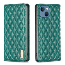Load image into Gallery viewer, Diamond Lattice Magnetic Leather Flip Phone Case, For iPhone 14 Pro Max, For iPhone 14 Pro, For iPhone 14 Plus, For iPhone 14, For iPhone 13 Pro Max, For iPhone 13 Pro, For iPhone 13, For iPhone 12 Pro Max