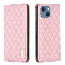 Load image into Gallery viewer, Diamond Lattice Magnetic Leather Flip Phone Case, For iPhone 14 Pro Max, For iPhone 14 Pro, For iPhone 14 Plus, For iPhone 14, For iPhone 13 Pro Max, For iPhone 13 Pro, For iPhone 13, For iPhone 12 Pro Max