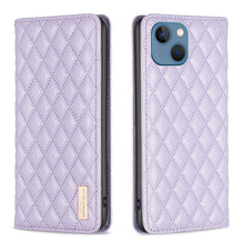 Load image into Gallery viewer, Diamond Lattice Magnetic Leather Flip Phone Case, For iPhone 14 Pro Max, For iPhone 14 Pro, For iPhone 14 Plus, For iPhone 14, For iPhone 13 Pro Max, For iPhone 13 Pro, For iPhone 13, For iPhone 12 Pro Max