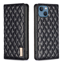 Load image into Gallery viewer, Diamond Lattice Magnetic Leather Flip Phone Case, For iPhone 14 Pro Max, For iPhone 14 Pro, For iPhone 14 Plus, For iPhone 14, For iPhone 13 Pro Max, For iPhone 13 Pro, For iPhone 13, For iPhone 12 Pro Max
