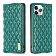 Load image into Gallery viewer, Diamond Lattice Magnetic Leather Flip Phone Case, For iPhone 12 / 12 Pro, For iPhone 11 Pro Max, For iPhone 11 Pro, For iPhone 11, For iPhone SE 2022 / SE 2020 / 8 / 7, For iPhone XS Max, For iPhone XS / X, For iPhone XR