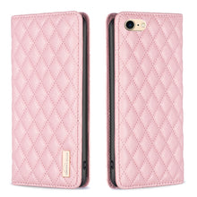 Load image into Gallery viewer, Diamond Lattice Magnetic Leather Flip Phone Case, For iPhone 12 / 12 Pro, For iPhone 11 Pro Max, For iPhone 11 Pro, For iPhone 11, For iPhone SE 2022 / SE 2020 / 8 / 7, For iPhone XS Max, For iPhone XS / X, For iPhone XR