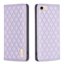 Load image into Gallery viewer, Diamond Lattice Magnetic Leather Flip Phone Case, For iPhone 12 / 12 Pro, For iPhone 11 Pro Max, For iPhone 11 Pro, For iPhone 11, For iPhone SE 2022 / SE 2020 / 8 / 7, For iPhone XS Max, For iPhone XS / X, For iPhone XR