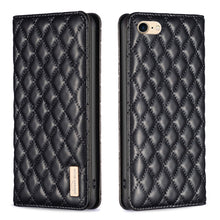 Load image into Gallery viewer, Diamond Lattice Magnetic Leather Flip Phone Case, For iPhone 12 / 12 Pro, For iPhone 11 Pro Max, For iPhone 11 Pro, For iPhone 11, For iPhone SE 2022 / SE 2020 / 8 / 7, For iPhone XS Max, For iPhone XS / X, For iPhone XR