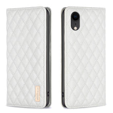 Load image into Gallery viewer, Diamond Lattice Magnetic Leather Flip Phone Case, For iPhone 12 / 12 Pro, For iPhone 11 Pro Max, For iPhone 11 Pro, For iPhone 11, For iPhone SE 2022 / SE 2020 / 8 / 7, For iPhone XS Max, For iPhone XS / X, For iPhone XR