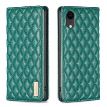 Load image into Gallery viewer, Diamond Lattice Magnetic Leather Flip Phone Case, For iPhone 12 / 12 Pro, For iPhone 11 Pro Max, For iPhone 11 Pro, For iPhone 11, For iPhone SE 2022 / SE 2020 / 8 / 7, For iPhone XS Max, For iPhone XS / X, For iPhone XR
