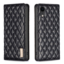 Load image into Gallery viewer, Diamond Lattice Magnetic Leather Flip Phone Case, For iPhone 12 / 12 Pro, For iPhone 11 Pro Max, For iPhone 11 Pro, For iPhone 11, For iPhone SE 2022 / SE 2020 / 8 / 7, For iPhone XS Max, For iPhone XS / X, For iPhone XR