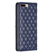 Load image into Gallery viewer, Diamond Lattice Magnetic Leather Flip Phone Case, For iPhone 8 Plus / 7 Plus