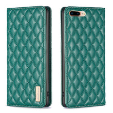 Load image into Gallery viewer, Diamond Lattice Magnetic Leather Flip Phone Case, For iPhone 8 Plus / 7 Plus