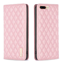 Load image into Gallery viewer, Diamond Lattice Magnetic Leather Flip Phone Case, For iPhone 8 Plus / 7 Plus