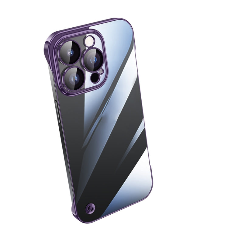Electroplating Frameless Clear PC Phone Case, For iPhone 14, For iPhone 14 Plus, For iPhone 14 Pro, For iPhone 14 Pro Max, For iPhone 13, For iPhone 13 Pro