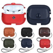 Load image into Gallery viewer, Litchi Texture PU Leather Earphone Protective Case with Lanyard, For AirPods Pro 2 with Lanyard