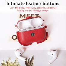 Load image into Gallery viewer, Litchi Texture PU Leather Earphone Protective Case with Lanyard, For AirPods Pro 2 with Lanyard
