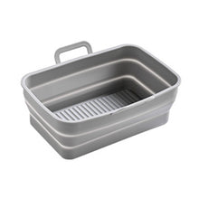 Load image into Gallery viewer, Rectangular Double Pull Basket Foldable Silicone Air Fryer Baking Pan