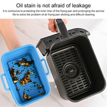 Load image into Gallery viewer, Rectangular Double Pull Basket Foldable Silicone Air Fryer Baking Pan