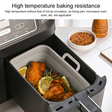 Load image into Gallery viewer, Rectangular Double Pull Basket Foldable Silicone Air Fryer Baking Pan