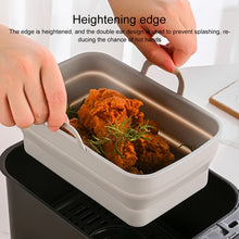 Load image into Gallery viewer, Rectangular Double Pull Basket Foldable Silicone Air Fryer Baking Pan