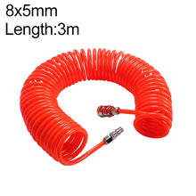 Load image into Gallery viewer, LAIZE Compressor Air Flexible PU Spring Tube with Connector, 8x5mm, 3m, with Connector, 8x5mm, 6m, with Connector, 8x5mm, 9m, with Connector, 8x5mm, 12m, with Connector, 8x5mm, 15m, with Connector, 10x6.5mm, 6m, with Connector                          ...