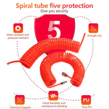 Load image into Gallery viewer, LAIZE Compressor Air Flexible PU Spring Tube with Connector, 8x5mm, 3m, with Connector, 8x5mm, 6m, with Connector, 8x5mm, 9m, with Connector, 8x5mm, 12m, with Connector, 8x5mm, 15m, with Connector, 10x6.5mm, 6m, with Connector                          ...
