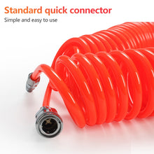 Load image into Gallery viewer, LAIZE Compressor Air Flexible PU Spring Tube with Connector, 8x5mm, 3m, with Connector, 8x5mm, 6m, with Connector, 8x5mm, 9m, with Connector, 8x5mm, 12m, with Connector, 8x5mm, 15m, with Connector, 10x6.5mm, 6m, with Connector                          ...