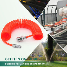 Load image into Gallery viewer, LAIZE Compressor Air Flexible PU Spring Tube with Connector, 8x5mm, 3m, with Connector, 8x5mm, 6m, with Connector, 8x5mm, 9m, with Connector, 8x5mm, 12m, with Connector, 8x5mm, 15m, with Connector, 10x6.5mm, 6m, with Connector                          ...