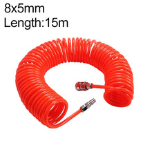 Load image into Gallery viewer, LAIZE Compressor Air Flexible PU Spring Tube with Connector, 8x5mm, 3m, with Connector, 8x5mm, 6m, with Connector, 8x5mm, 9m, with Connector, 8x5mm, 12m, with Connector, 8x5mm, 15m, with Connector, 10x6.5mm, 6m, with Connector                          ...