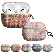 Load image into Gallery viewer, Weave Texture PU Shockproof Earphone Protective Case with Hook, For AirPods Pro, For AirPods Pro 2